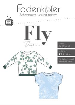 Papierschnittmuster Blusenshirt Fly Fadenkäfer